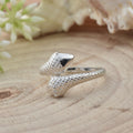 Open Wrap Serpent Adjustable Snake Ring 925 Sterling Silver