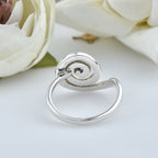 Minimalist Swirl Spiral Ring 925 Sterling Silver
