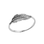 Nature Inspired Minimalist Leaf Ring –  925 Sterling Silver