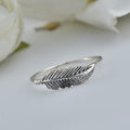 Nature Inspired Minimalist Leaf Ring –  925 Sterling Silver