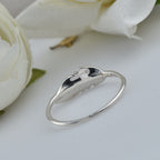 Nature Inspired Minimalist Leaf Ring –  925 Sterling Silver