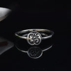 Minimal Spiritual Symbol Om Ring 925 Sterling Silver
