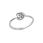 Minimal Spiritual Symbol Om Ring 925 Sterling Silver