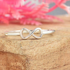 Infinity Symbol Minimalist Ring 925 Sterling Silver