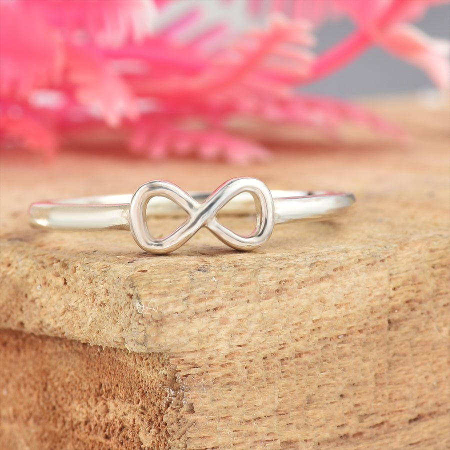 Infinity Symbol Minimalist Ring – 925 Sterling Silver
