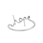 Hope Script Minimalist Ring 925 Sterling Silver