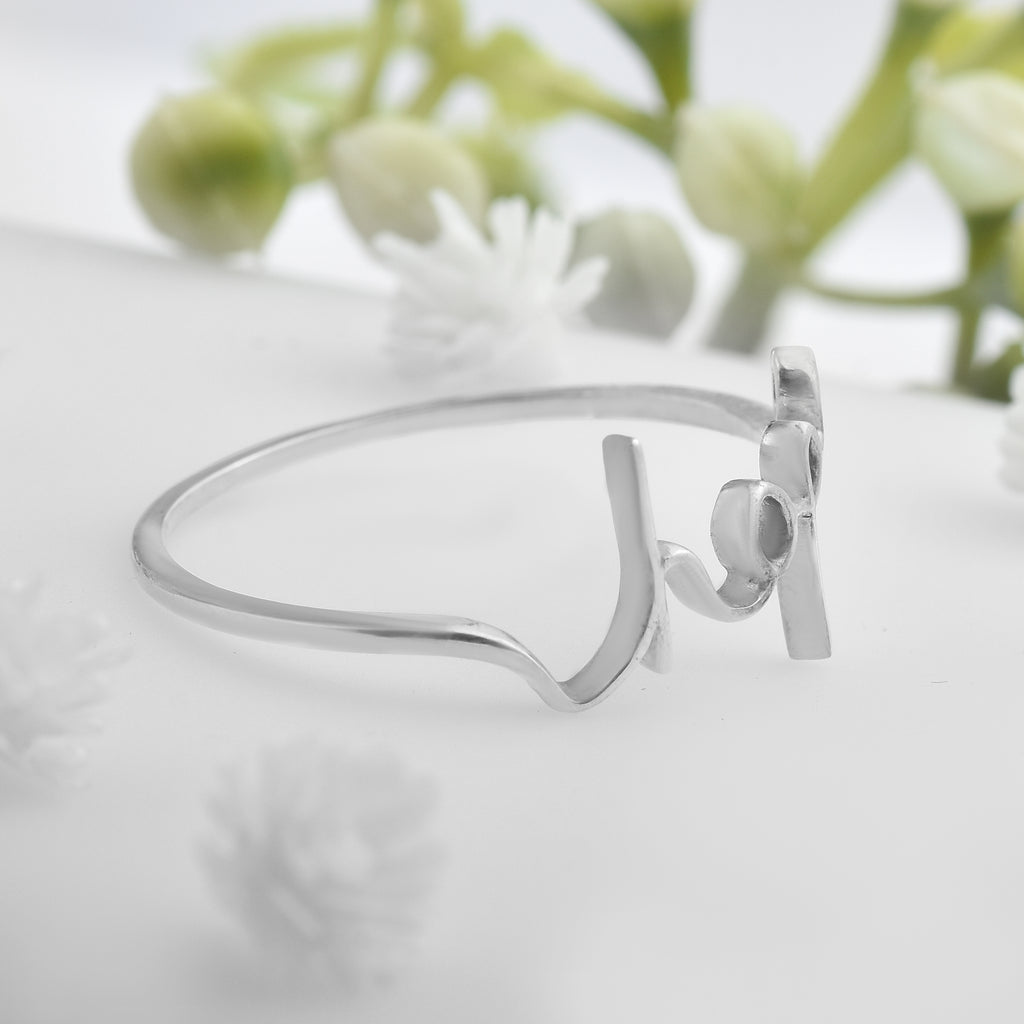 Hope Script Minimalist Ring 925 Sterling Silver