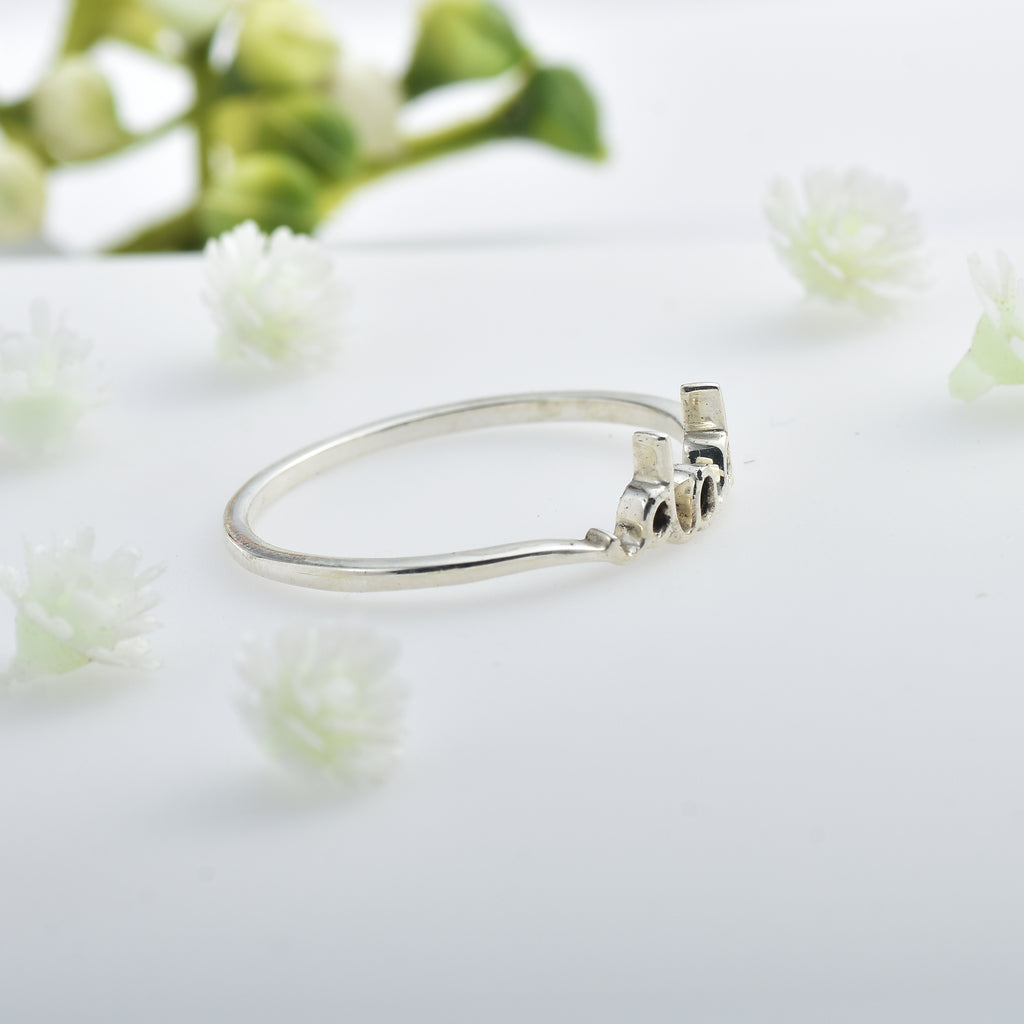 Minimalist Father “Dad” Ring 925 Sterling Silver