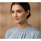 Petite Floral Cluster Necklace 925 Sterling Silver Yellow Plated