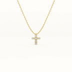 Classic Cross Necklace 925 Sterling Silver Yellow Plated