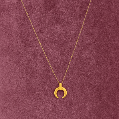 Mini Crescent Horn Necklace – 925 Sterling Silver