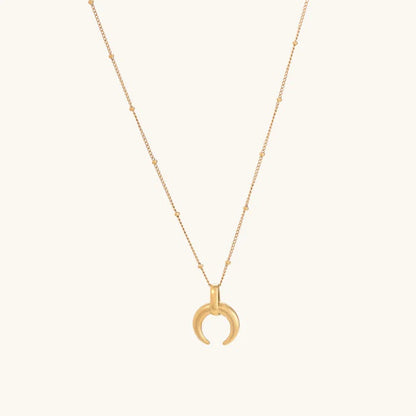 Mini Crescent Horn Necklace – 925 Sterling Silver