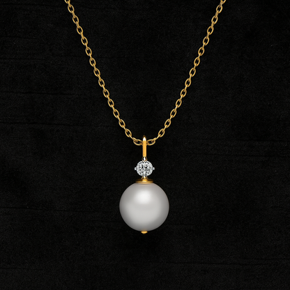 Pearl Drop Solitaire Necklace – 925 Sterling Silver