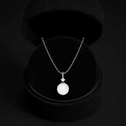 Pearl Drop Solitaire Necklace – 925 Sterling Silver