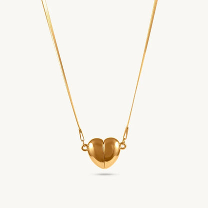 Solid Golden Heart Pendant Necklace – 925 Sterling Silver