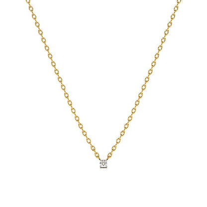 Square White CZ Necklace – 925 Sterling Silver