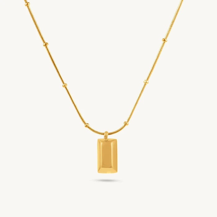 Minimalist Bar Necklace 925 Sterling Silver Yellow Plated