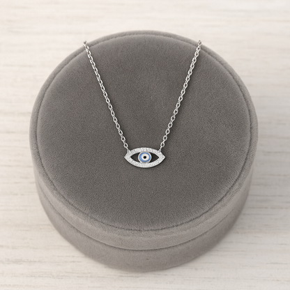 Evil Eye Protection Necklace – 925 Sterling Silver