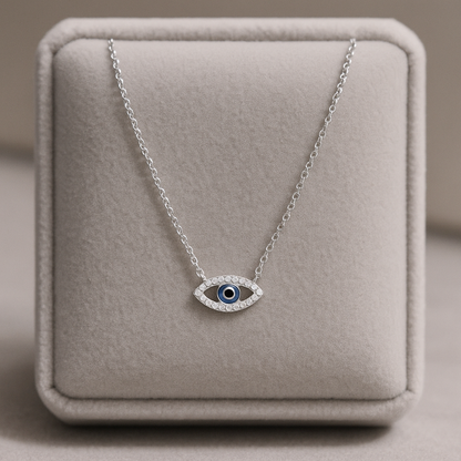 Evil Eye Protection Necklace – 925 Sterling Silver