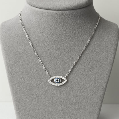 Evil Eye Protection Necklace – 925 Sterling Silver