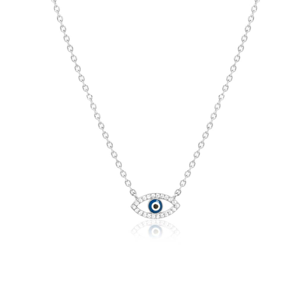 Evil Eye Protection Necklace – 925 Sterling Silver