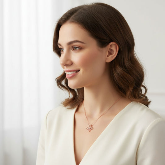 Infinity Heart Cross Pendant Necklace – 925 Sterling Silver