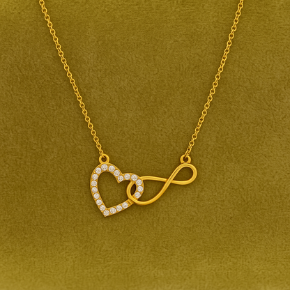 Infinity Heart Interlocking Necklace – 925 Sterling Silver