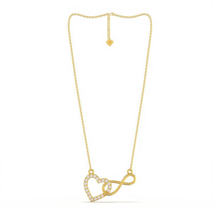 Infinity Heart Interlocking Necklace – 925 Sterling Silver