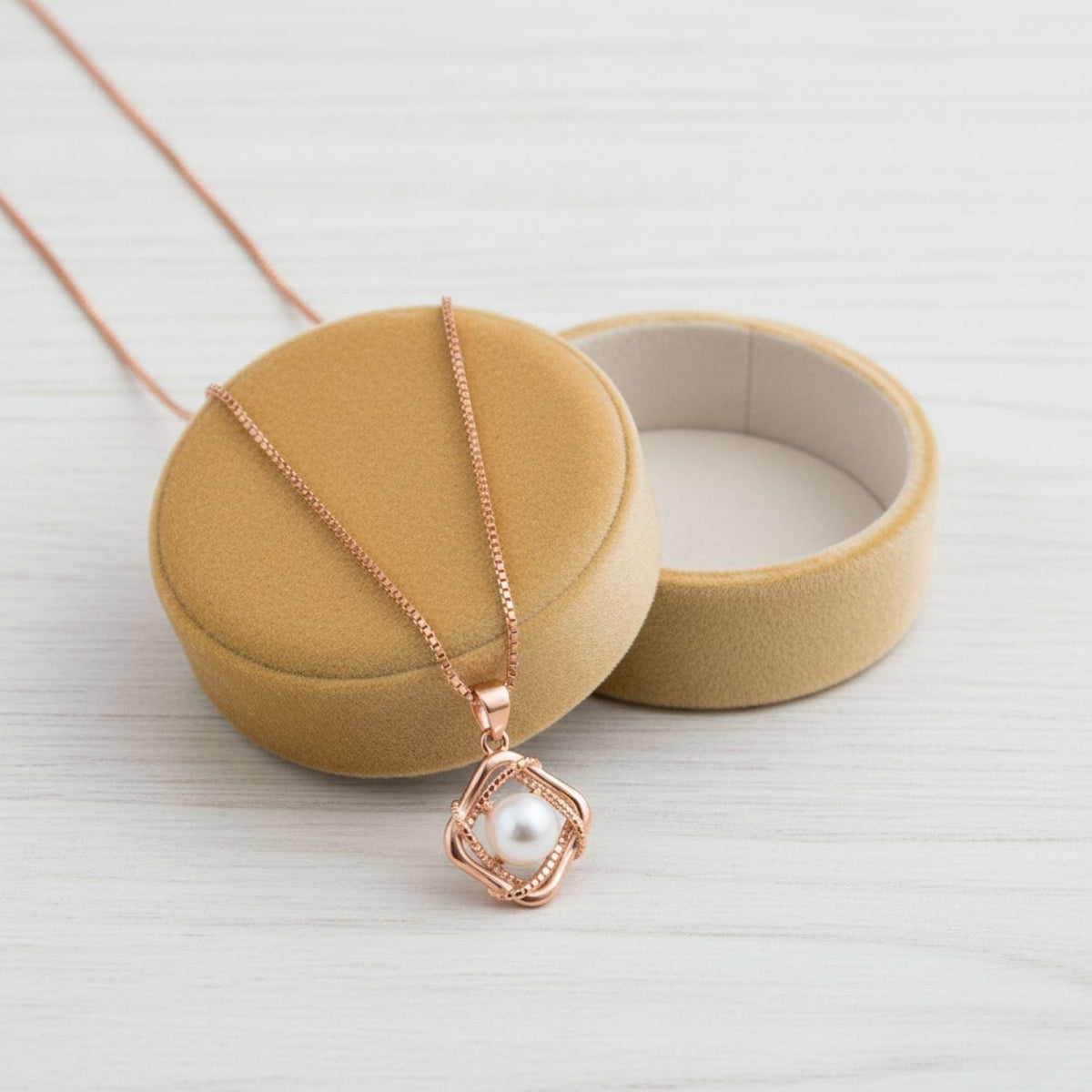 Pearl Cage Pendant Necklace – 925 Sterling Silver