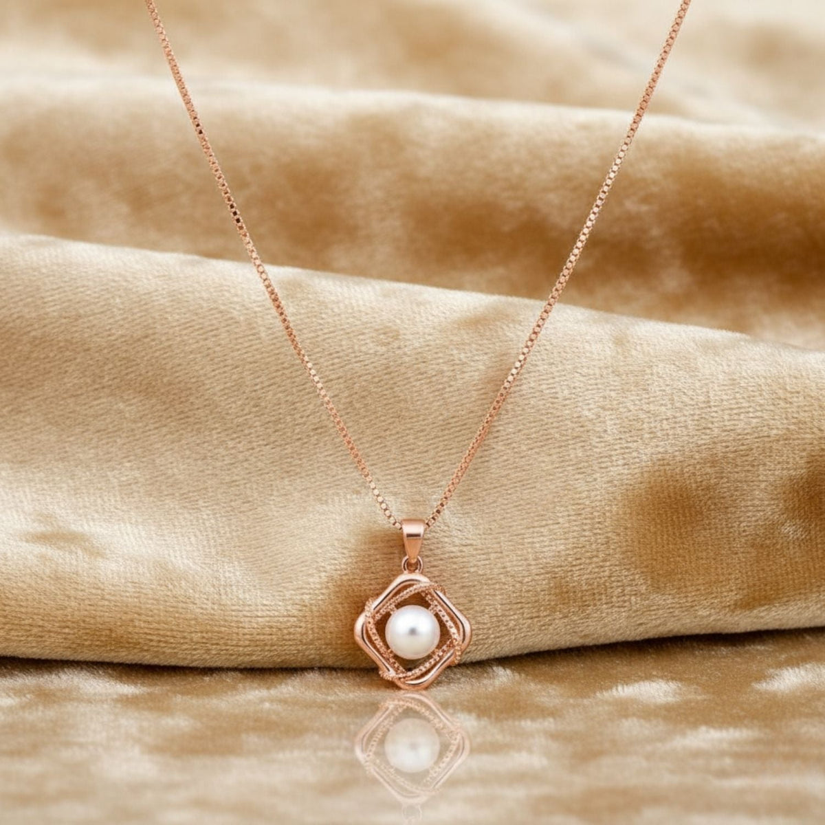 Pearl Cage Pendant Necklace – 925 Sterling Silver