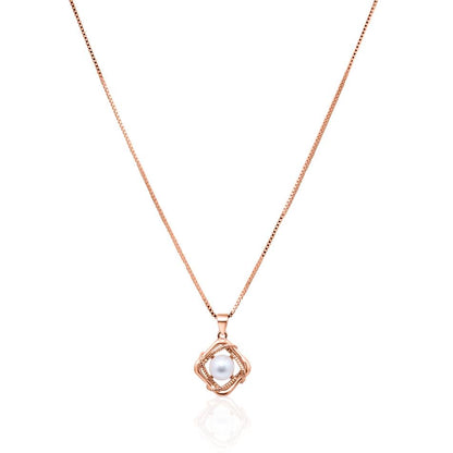 Pearl Cage Pendant Necklace – 925 Sterling Silver