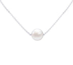 Classic Single Pearl Minimalist Necklace925 Sterling Silver