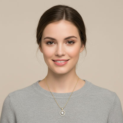 Circle of Sparkle Halo Necklace – 925 Sterling Silver