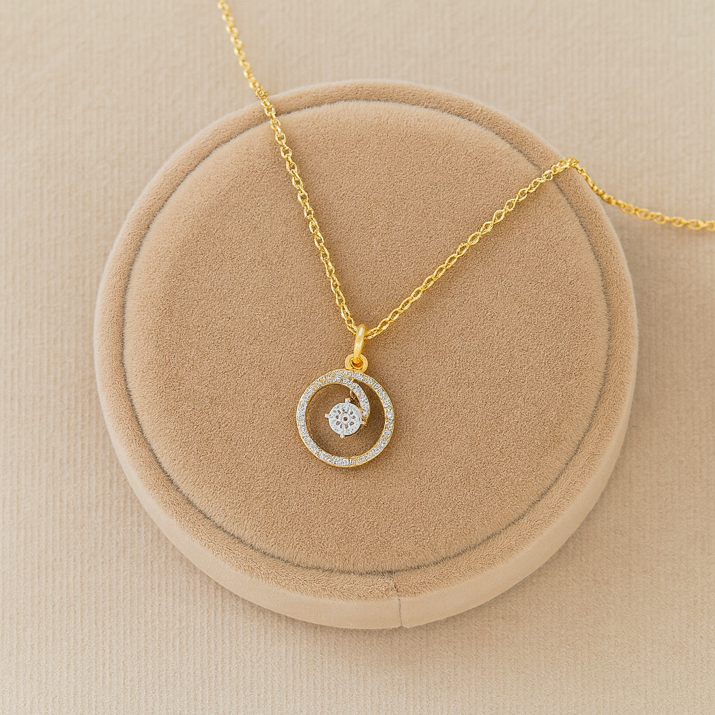 Circle of Sparkle Halo Necklace – 925 Sterling Silver