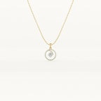 Circle of Sparkle Necklace 925 Sterling Silver Yellow Plated