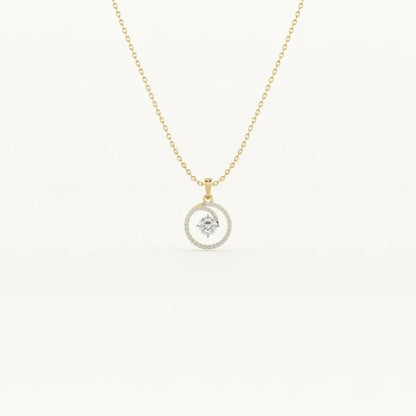 Circle of Sparkle Halo Necklace – 925 Sterling Silver