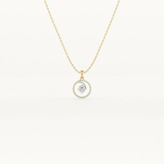 Circle of Sparkle Halo Necklace – 925 Sterling Silver
