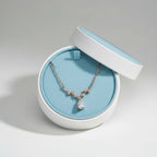 Leaf Vine Pear Drop Necklace 925 Sterling Silver Rose Gold Plated