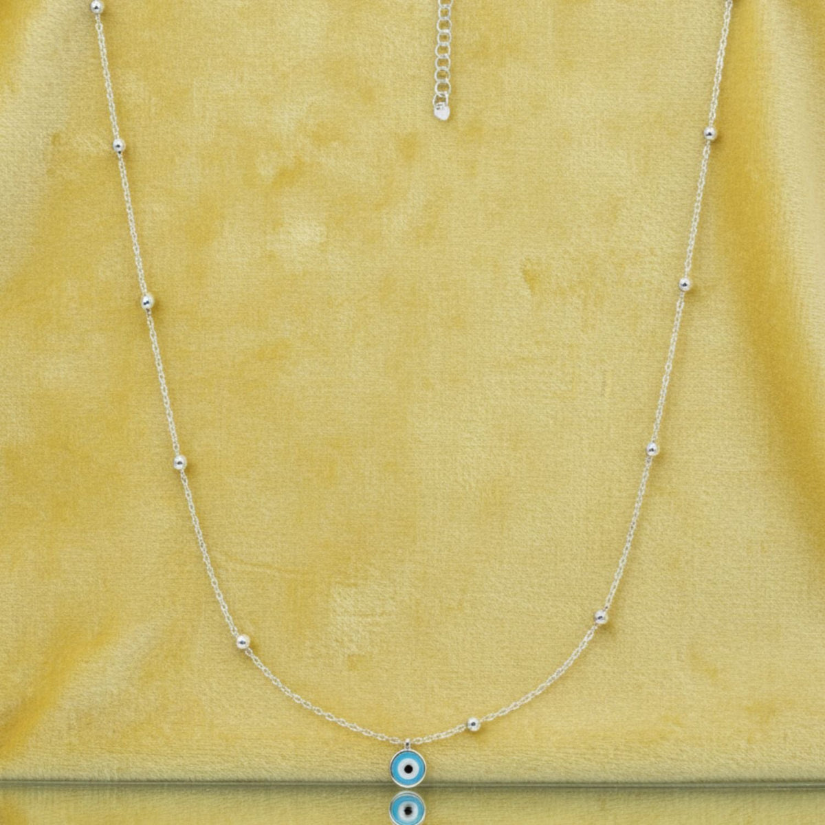 Evil Eye Station Necklace – 925 Sterling Silver