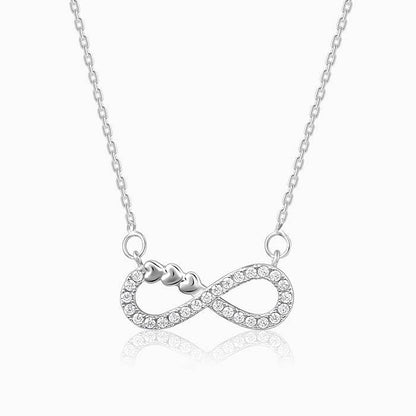 Infinity Heart CZ Necklace – 925 Sterling Silver