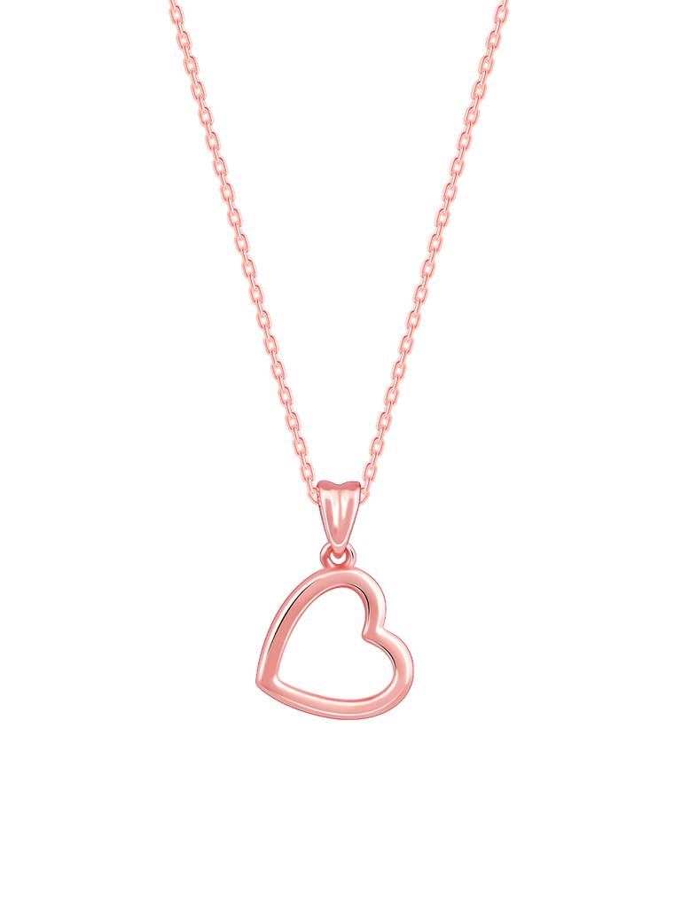 Open Heart Pendant Necklace – 925 Sterling Silver