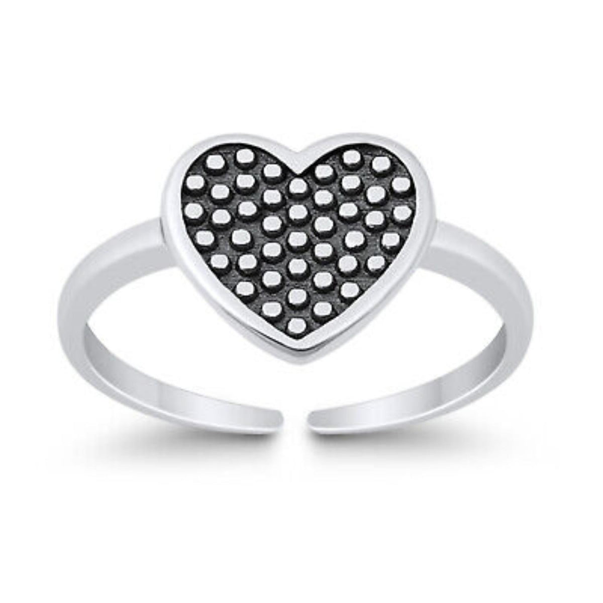 Heart Double Toe Ring – 925 Sterling Silver