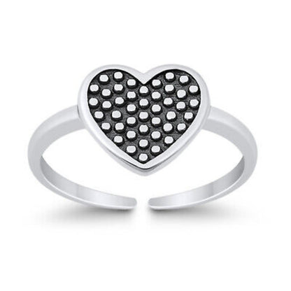 Heart Double Toe Ring – 925 Sterling Silver