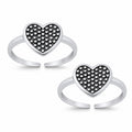 Heart Double Toe Ring – 925 Sterling Silver