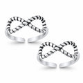 Infinity Twist Double Toe Ring – 925 Sterling Silver
