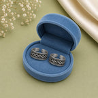 925 Sterling Silver Oxidized Wide Toe Ring – Wave & Leaf Pattern Adjustable Band