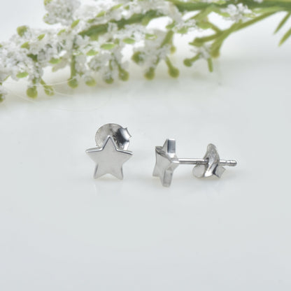 Star Stud Earrings – 925 Sterling Silver