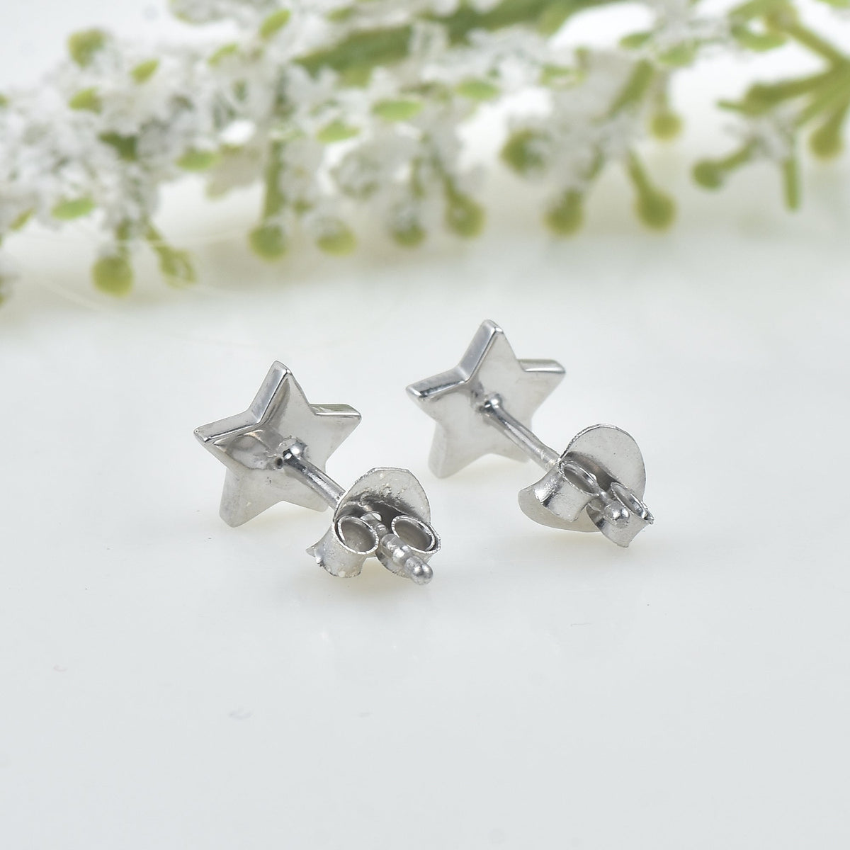 Star Stud Earrings – 925 Sterling Silver