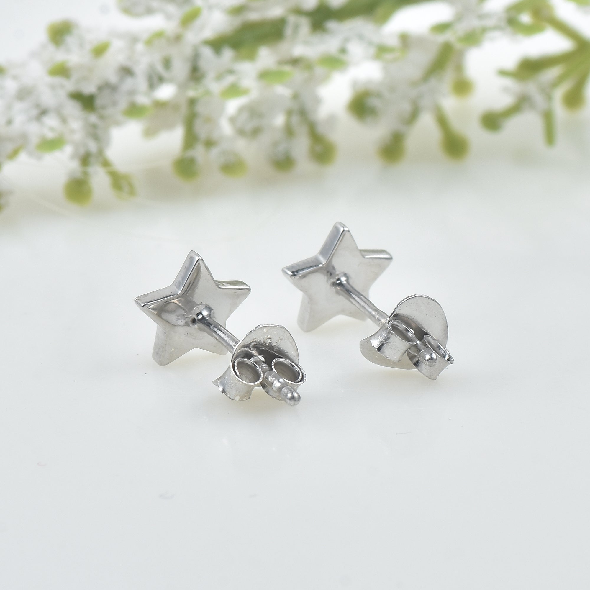 925 Sterling Silver Star Stud Earrings