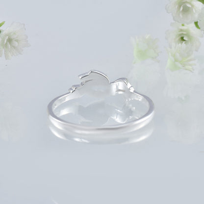 Dove with Olive Branch Ring – 925 Sterling Silver